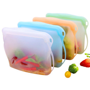 Food Silicone Bag Silicon Food Bpa Free Food Grade Dishwasher Oven Safe Silicone Fresh-keeping Gallon Zip Lock Sealed Food Pouch Bag Self Sealing Silicon Bag