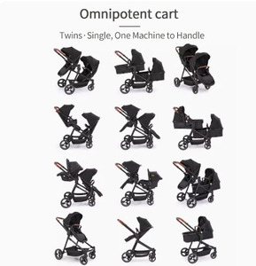 Nouveautés JXB : poussette compacte pliable multifonctionnelle de luxe à quatre roues avec suspension pour les voyages en plein air - Product Image 3