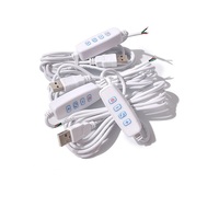 Variateur de couleur Led 5V, cordon de charge correspondant, interrupteur en ligne, câble d'alimentation USB mâle