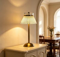 Retro LED Metall-Tischlampe Wiederaufladbar für Esszimmer, Außentische, Cafés und Nachttische Als Berührungsaktiviertes Nachtlicht