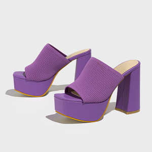 Nouvelle Collection – Sandales à Talons Hauts en Tissu Extensible Tricoté pour Femme – Chaussures de Soirée Tendance 2024 - Product Image 6