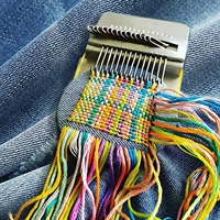 12 aiguilles Mini métier à tisser à repriser Machine outil de tissage bricolage Kit de métier à tisser outil de réparation pour débutants réparation rapide