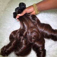 Extensiones de cabello humano virgen sin procesar SDD Funmi, rizos hinchables de paquetes de cabello crudo de un solo donante vietnamita, venta al por mayor