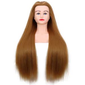 Cabeza de Maniquí para Prácticas de Peluquería y Cosmetología con Cabello 100% Humano Real - Product Image 3