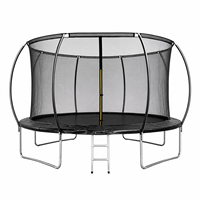Trampoline d'extérieur personnalisé avec logo, 8-15 pieds, avec filet de sécurité, capacité de charge de 550 kg, grand trampoline rond de jardin
