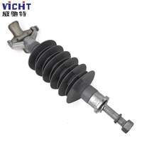 Isolateur de type broche pour ligne de transmission aérienne haute tension 33KV, matériau polymère composite, certifié IEC 61109, Chine