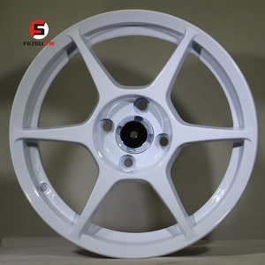 Jantes de voiture de course en alliage, roues de sport P1, 15x7 4*100 ET35 CB73.1 gris et blanc, lait - Product Image 6