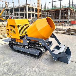 Kc750 Produits les plus vendus Bétonnière de chantier autochargeante 300L sur chenilles Mini malaxeur sur chenilles - Product Image 1