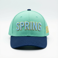 Casquette de baseball unisexe ajustable à 5 panneaux, visière incurvée, bicolore, en coton, avec logo personnalisé, certifiée BSCI, impression sérigraphique motif léopard