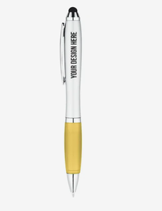 Stylos à bille incurvés personnalisés avec logo imprimé, cadeaux promotionnels, fournitures de papeterie de bureau - Product Image 2