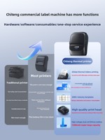 Imprimante d'étiquettes thermiques portable Bluetooth 221B, étiquettes adhésives/autocollants/codes-barres pour usage commercial et domestique