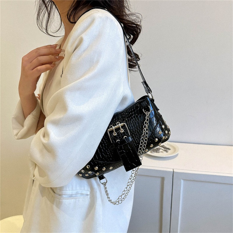 Borsa A Secchiello In Pelle PU Morbida Y2K – Stile Gotico Vintage, Tracolla Regolabile E Manico, Ideale Per Donna (37x28x12 Cm)