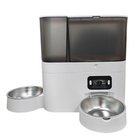 Fontaine à eau moderne pour chat en acier inoxydable et distributeur de nourriture pour animaux de compagnie avec caméra WiFi, contrôle par application Tuya, capacité de 8 L pour chiens et chats