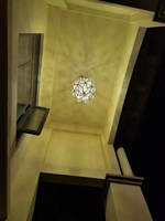 Lustre extérieur à LED tout cuivre Escalier de villa style américain, balcon de jardin, couloir long lustre plafonnier led