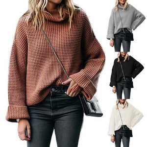 Automne hiver femmes coréen col roulé pull ample avant nouveau tissage tricoté transfrontalier européen américain pour <span class=keywords><strong>EBay</strong></span> Explosions - Product Image 1