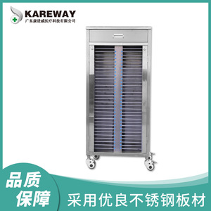304 Stainless Steel Medical <b>Record</b> Cart L640 W395 H1430mm Mobile Filing Cabinet For Hospitals And Clinics - Product Image 5