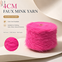 4cm Imitations-Nerz-Federgarn 100% Nylon Fantasiegarn zum Stricken von Pullovern, Socken, Schals und Handschuhen