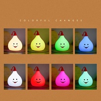 Lampe de nuit moderne pour enfants Portable RGB Changement de couleur Lampe de table d'appoint Interrupteur tactile Génération d'énergie Batterie 5V pour chambre