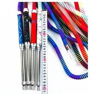 Accessoires écologiques pour chicha : Tuyau portable en laque de type droit, lavable, en plastique, détachable, avec embout en acier inoxydable - Product Image 2