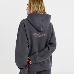 OEM High Quality Oversized Plus Size Cotton Hoody Unisex Winter Custom <b>Foam</b> 3d Puff Print Logo Women Pullover Hoodie - Product Image 2
