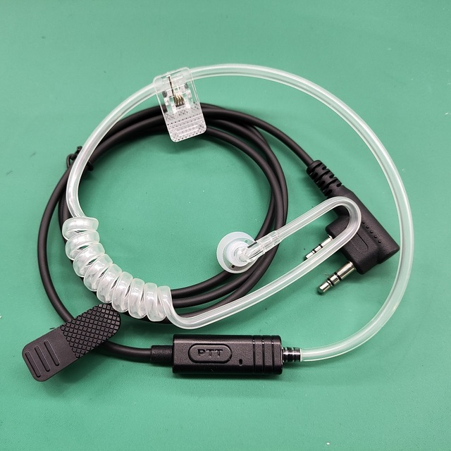 BinQi Custom Wired Earhook Headset 3.5mm Interface Microphone Earphones Two-Way Radio Walkie Talkie Music Listening ANC IPX5