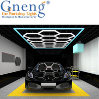 Polissage de voiture d'usine, grande lampe de plafond de Restaurant hexagonale colorée Exw Club