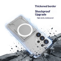 Étui de téléphone magnétique transparent deux-en-un pour S26 Ultra, compatible avec la recharge sans fil et le support magnétique pour voiture