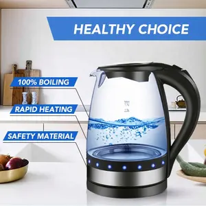 Popular 1.7L Borosilicate Glass Electric Water Kettle Home Appliance Tea Kettle Water Boiler