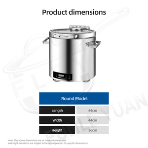 Olla Eléctrica Inteligente con Pantalla Táctil FLEY, Acero Inoxidable 304, Calentador de Alimentos con Temperatura Constante para Restaurantes y Buffets - Product Image 2