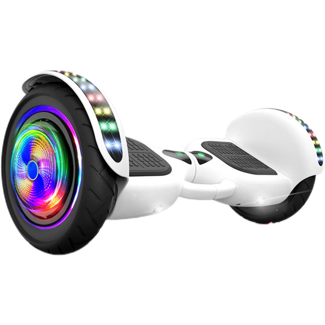 Smart Self Balancing Scooter with Long Range Battery Large Capacity Electric Hoverboard LED Light up Luminous Wheels for Adults