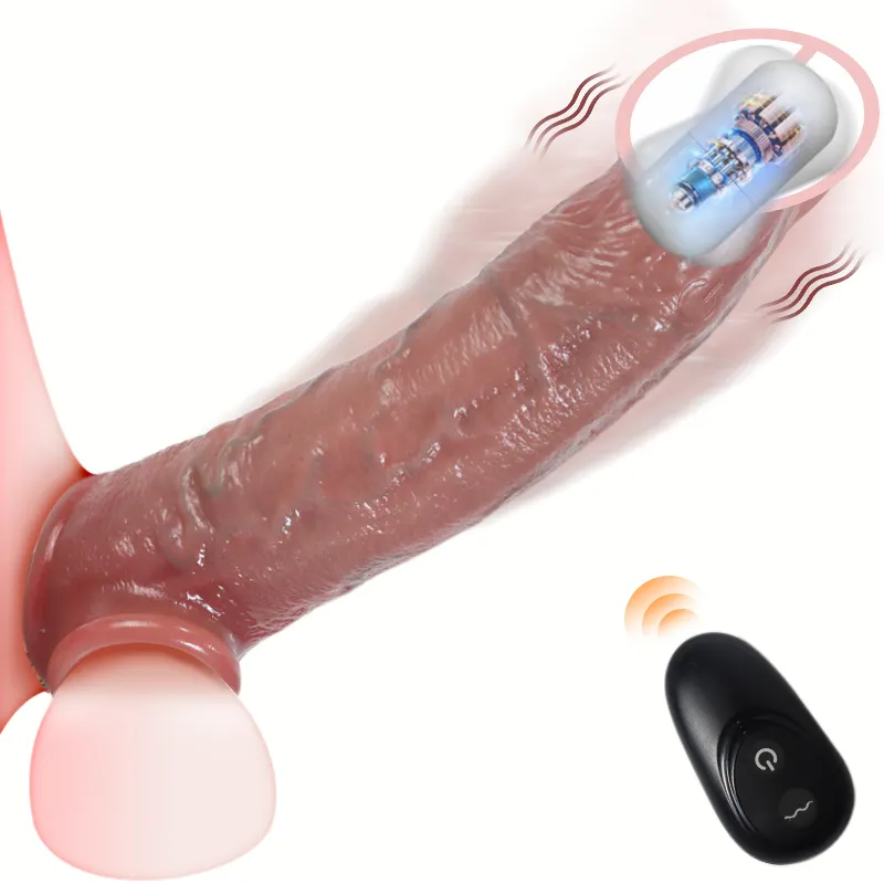 Pene realista alargamiento y engrosamiento manga vibrador condón adulto vibrador juguetes sexuales hombres Brinquedos Sexuais