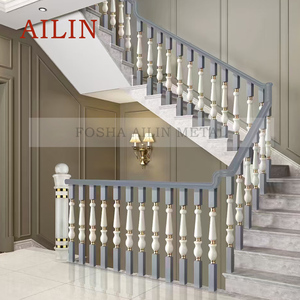 Escaliers en marbre avec garde-corps, vente directe <span class=keywords><strong>d</strong></span>'usine, <span class=keywords><strong>escalier</strong></span> en alliage <span class=keywords><strong>d</strong></span>'<span class=keywords><strong>aluminium</strong></span>, style personnalisé simple, garde-corps, clôture, garde-corps romantique - Product Image 3