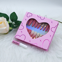 Ongles à presser instantanés DIY pour salon, prêts à poser, sans dommages, sains, inodores, qualité supérieure ABS, vente en gros