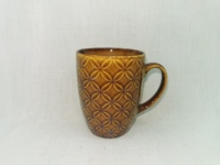 Mug personnalisable à prix de gros, nouveau style, gaufré et émaillé, avec anse, pour thé et café