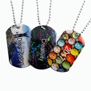 Commercio all'ingrosso su ordinazione del metallo bianco in acciaio inox stampato di colore della collana di catene us army militare <span class=keywords><strong>piastrine</strong></span> - Product Image 1