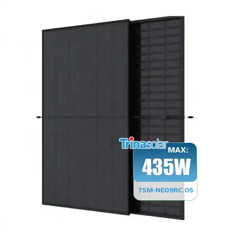 EUA em estoque trina TSM-NE09RC.05 410 Watt 415 W 420 W 425 W 430 W 435 W único vidro tipo N todo preto painel solar módulo fotovoltaico