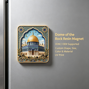 Maßgefertigter Religiöser Harz-Kühlschrankmagnet Islamischer Felsendom <span class=keywords><strong>Jerusalem</strong></span> UV-Druck Ägypten Fabrik Großhandelspreis Niedrige Mindestbestellmenge - Product Image 3