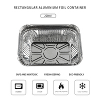 Barquette rectangulaire jetable en aluminium, petit format, qualité alimentaire R13041H, pour cuisson, économique