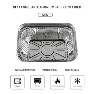 Giá Rẻ Giá Dùng Một Lần Hình Chữ Nhật Nhôm Lá Pan Nhỏ Nhôm Lá Container Cấp Thực Phẩm R13041h Baking Pan - Product Image 2