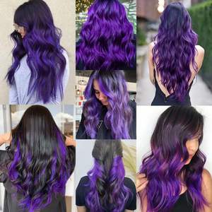 Extensions de cheveux synthétiques transfrontalières 20 pouces lisses en fibre Kanekalon densité 180 style cosplay fête 10 pièces par paquet - Product Image 1