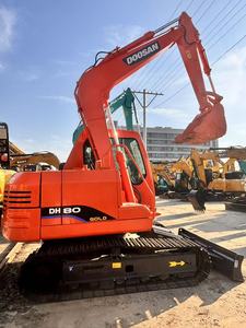 Mini excavadora usada Doosan DH80 de 7, 8 y 9 toneladas, cucharón de 0.32 m³ con hoja dozer DH80-7, buen estado, inspección en vídeo. - Product Image 4