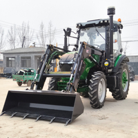 Tracteur compact 4x4 de 80 CV avec cabine climatisée et système hydraulique robuste pour le labour, le semis et les services agricoles modernes
