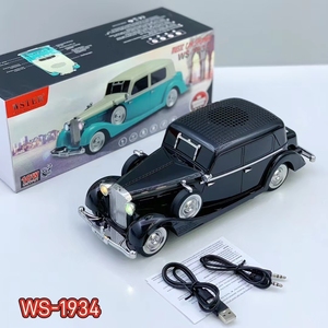 WS-1934 <strong>the</strong> Gis Sedan Is a Classic <strong>Car</strong> Wireless <strong>Bluetooth</strong> <strong>Speaker</strong> with TF USB FM Handsfree TWS Selfie LED Display Light Type c - Product Image 6