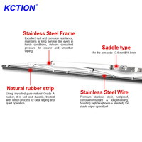 Kction Nouveauté Essuie-glaces pour bus et camion, type selle, en caoutchouc naturel, avec cadre métallique, en acier