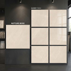 Azulejos de Porcelana Esmaltada Digital Brillante Neptune Gold de 800x800 mm, Efecto Mármol Dorado, Baldosas de Cerámica para Pisos - Product Image 3