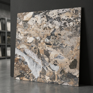 Carreaux de sol en céramique Matt Marble 12x12 pouces, design brillant imprimé numériquement pour revêtements de sol intérieurs modernes - Product Image 2