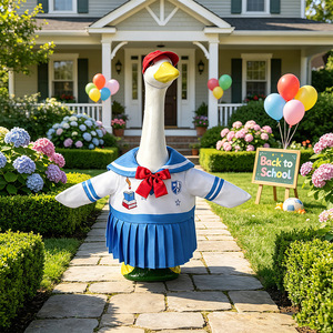 MSYO Disfraz de <span class=keywords><strong>Ganso</strong></span> para <span class=keywords><strong>el</strong></span> Porche, Estilo Uniforme Escolar, con Sombrero, para Decoración de Jardín y Porche - Product Image 4