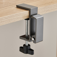 Serre-joints de table en alliage en forme de C et crochets de bordure de bureau – Organisateur de rangement minimaliste pour la maison, finition noire, fabriqué en Chine