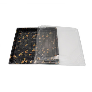 JY-81213 Schwarzer Einweg-Kunststoff-Lebensmittelbehälter Sushi-Box Verpackung Große Quadratische Box - Product Image 4