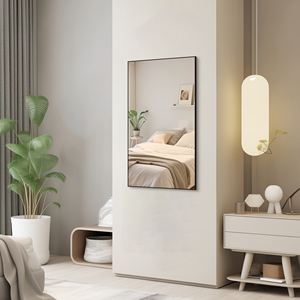 Beautme gương cho phòng tắm trên bồn rửa <span class=keywords><strong>40</strong></span> "<span class=keywords><strong>x</strong></span> 24" Gương Màu Đen cho phòng khách hiện đại tường gương cho trang điểm Vanity trang trại - Product Image 2